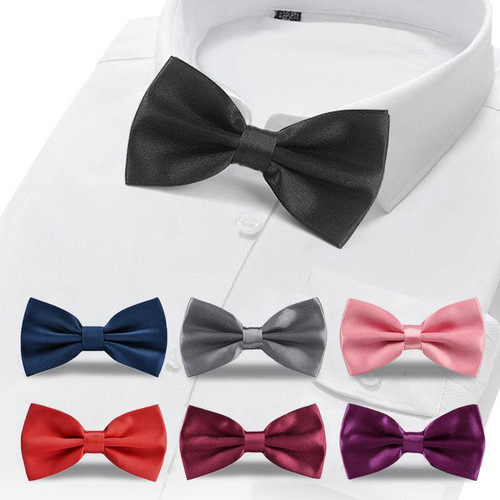 Tie for men wedding best man groom bow tie wine red black business student lazy casual British style