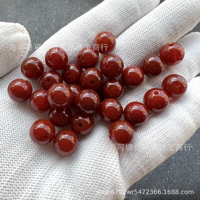 Nanhong agate Light Bead Single bead Optimization Persimmon Accessories Manufactor wholesale