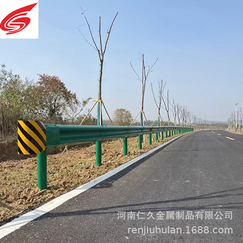 公路波形护栏板县道喷塑波形梁钢护栏可安装GR-B-4E
