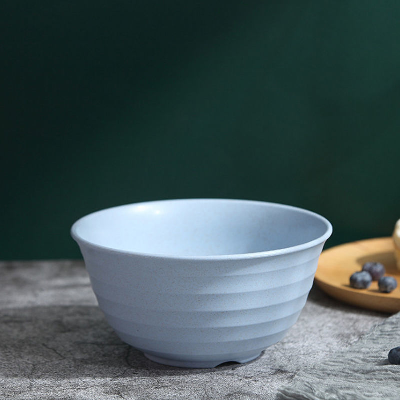 小麦わらの泡の碗の円形の17cmの日本式の家庭用のご飯の碗の学生の寮の転倒防止のスープの碗はlogoを印刷することができます。|undefined