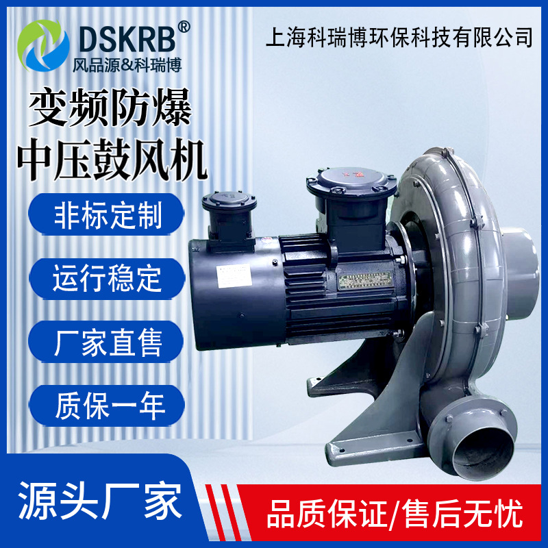 CT4粉尘防爆中压风机KW腐蚀性气体输送氢气甲烷抽吸隔爆鼓风机BT4