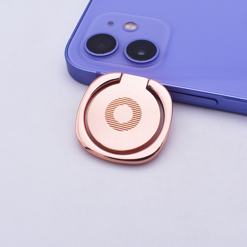 Metal Handset Ring Bracket Diy Creative Fastened Ring 360 Back Sticker Lazy Bracket Gift Logo display picture 2