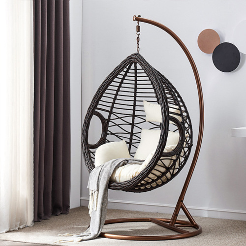 Patio hanging basket wicker chair chair single swivel chair swing home use lazy hammock indoor leisure small cradle chair hanging chair