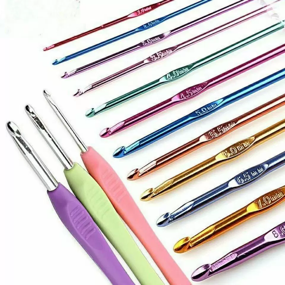 Цветной глинозем вязание крючком высокого класса металлическое вязание крючком ручной работы шерстяной вязание крючком полный набор вязания крючком DIY инструмент