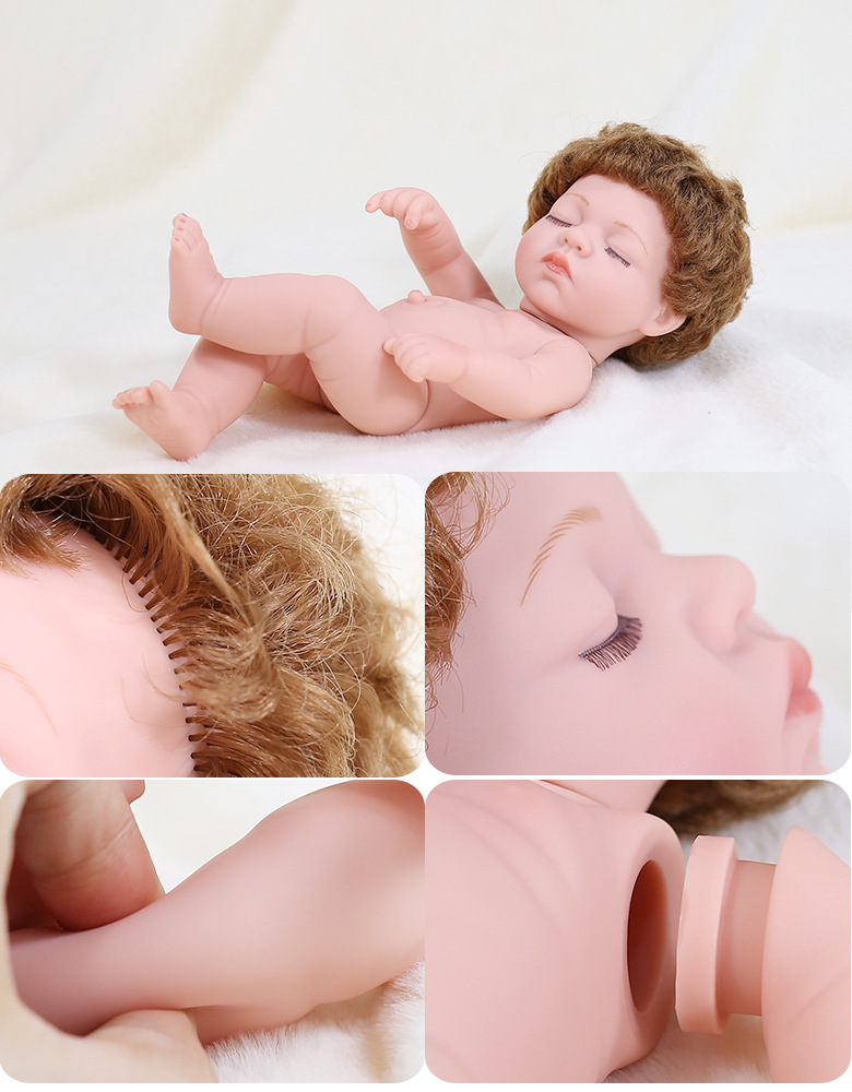 重生娃娃30cm搪胶仿真闭眼娃娃洗澡换装玩偶婴儿公仔儿童外贸玩具详情2