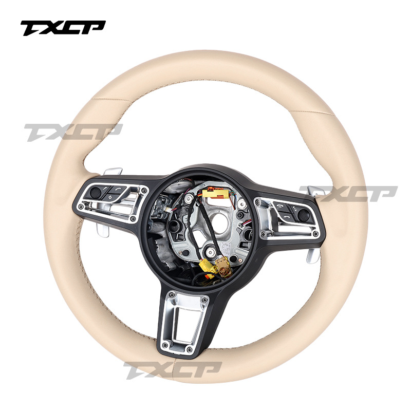 Suitable for Porsche Cayenne, Panamera, Boxster old models upgraded to new models with full leather steering wheel