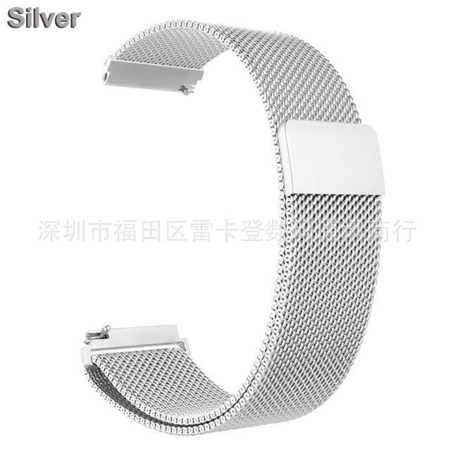 Aplicable al reloj Samsung S3S2 AMAZFIT Huami Huawei Milan Nice Correa deportiva magnética de acero inoxidable