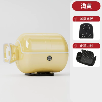 Motorcycle Trunk, Scratch-Resistant and – Motorcycle trunk - yellow-white-circle-with-white-edges-customized-and-shipped-within-48-hours