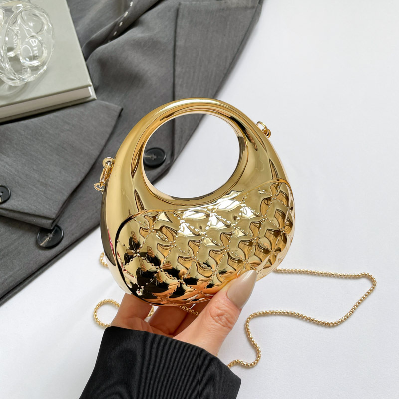 Elegante Gesteppte Dumpling Handtasche Mit Kette Schultertasche_voghion.com