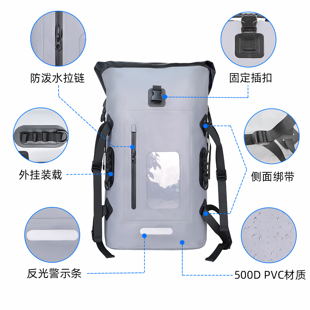 Bolsa impermeable bolsa impermeable mochila al aire libre bolsa de natación de snorkeling pescar equipo de rafting arroyo mochila impermeable image 5