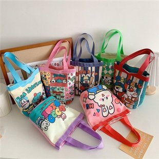 Autumn New Women's Bag Trendy Bucket Bag 2025 Fashion Easiest for Match Handbag Fresh Printed Canvas Bag
