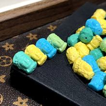 菱镁矿松石雕刻观音 文殊菩萨DIY文玩配饰手串手链编绳挂件创意配