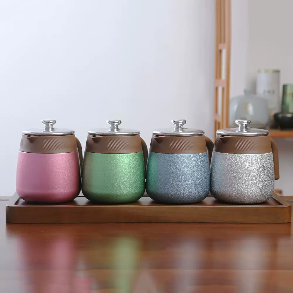 新款覆钛内胆焖茶壶茶水分离家用老白茶闷茶壶商务礼品保温咖啡壶