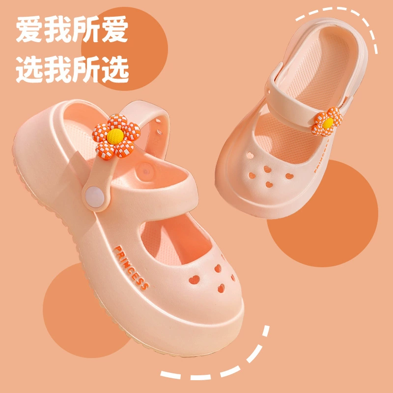 Милые туфли Мэри Джейн, мягкие удобные сланцы в стиле Crocs на платформе для мужчин и женщин, прямые продажи с завода, закрытый носок, для использования как дома, так и на улице