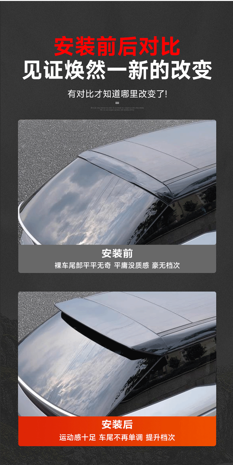 Suitable for 24-26 Models of Xpeng X9, Tail Wing Modification, Fixed Wind Wing, Top Wing, No-Drill Sports Tail Wing Modification Accessories