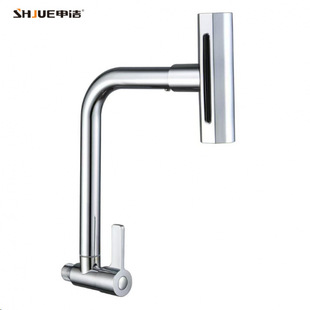 Factory Direct Sale Stainless Steel Wall-Mounted Kitchen Faucet 360-Degree Rain Shower Four-Speed Single Cold Kitchen Faucet Cross-Border