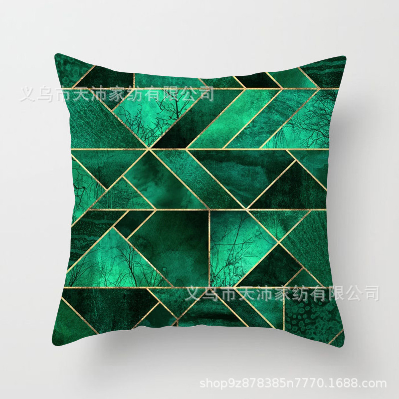 Siesta sofá de coche cintura almohada cojín simple nórdico ins planta verde funda de almohada protección del medio ambiente