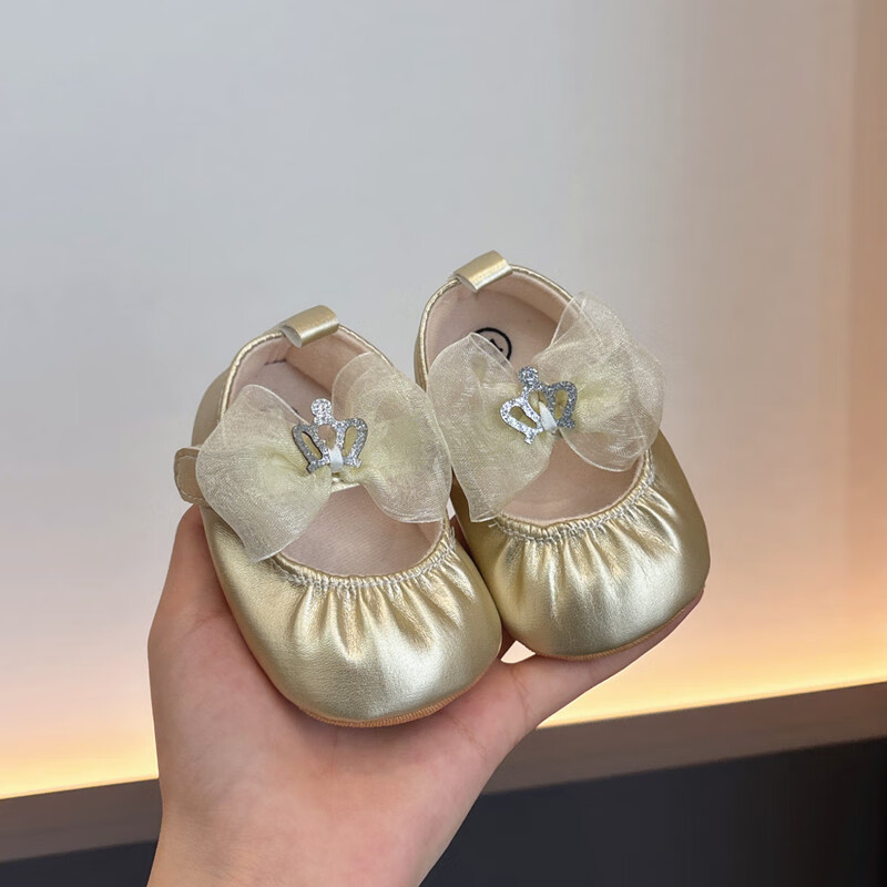 Spring 3-6-12 Months Baby Shoes One Year Old Female Baby Small Month Old Princess Shoes Small Leather Shoes Soft Sole Learning
