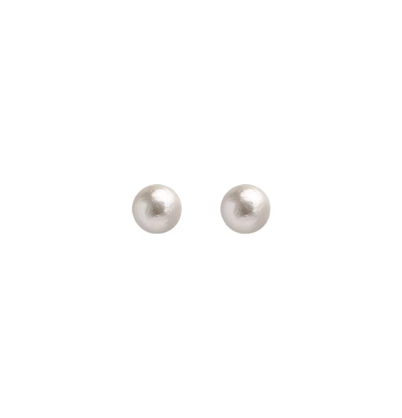 Retro Solid Color Imitation Pearl Plating Women's Ear Studs display picture 9