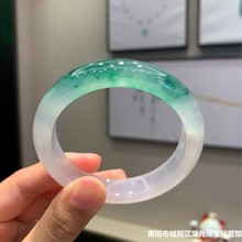 新品高端翡翠玉手镯冰种阳绿天然缅甸翡翠A货翡翠手镯少女款送礼