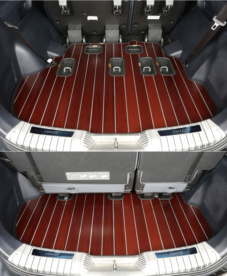Gac Trumpchi M8 Wooden Floor Mat Specifically for Legend E8 E9 Master Edition Gm8 Seven-Seater, Solid Wood Foot Mat with Marble Modification