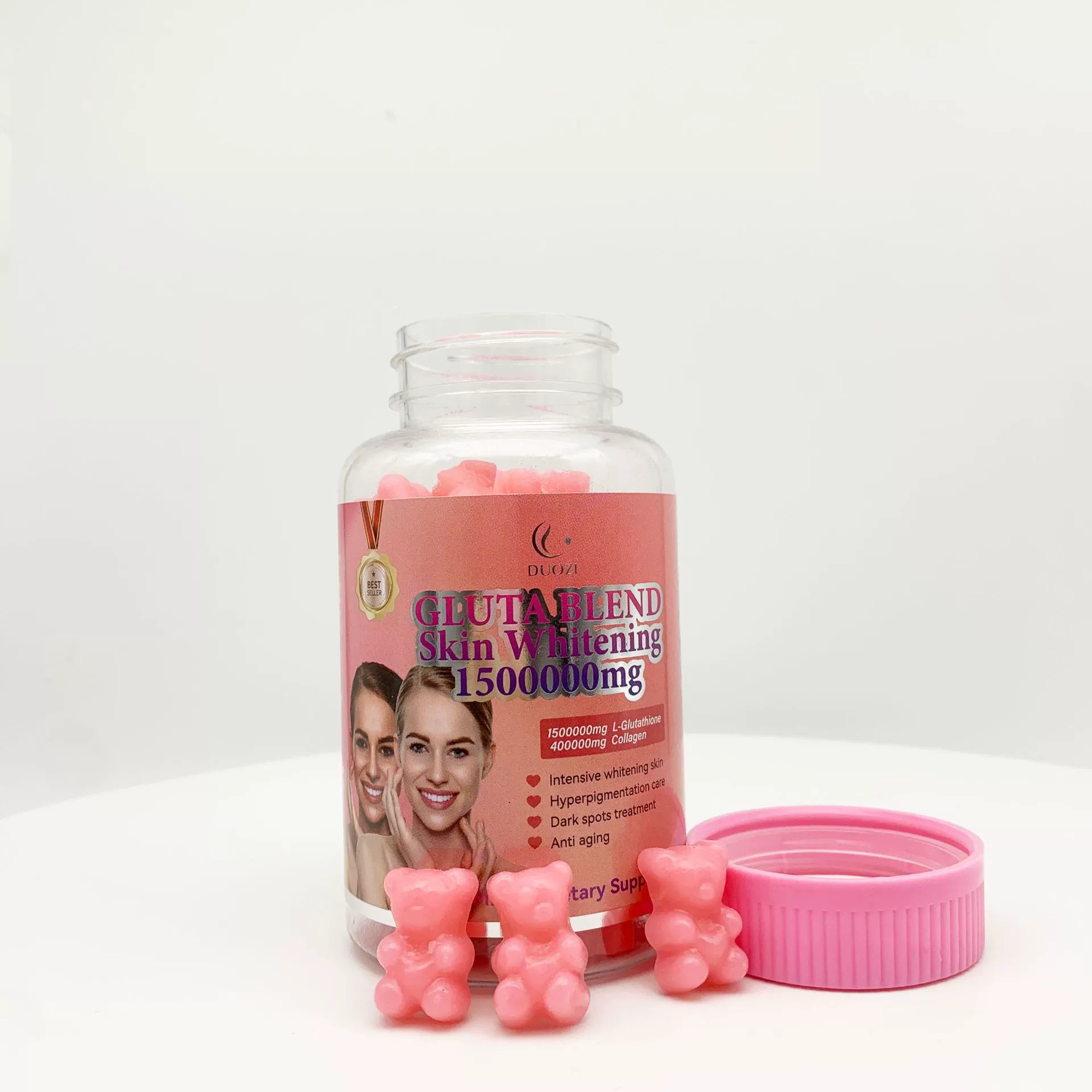 Трансграничная глутатион-помадка для кожи Облегчение кожи Розовый медведь помадка Skin Whitening Витаминная помадка