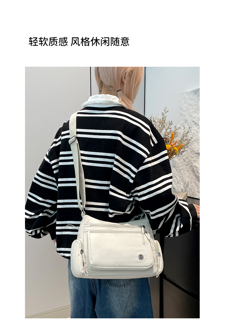 New travel bags: Fashionable crossbody bag for women, nylon large-capacity travel single-shoulder bag for women to work and commute undefined