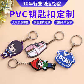 工厂定制卡通pvc软钥匙扣平面立体动漫硅胶汽车nfc钥匙扣挂件配饰