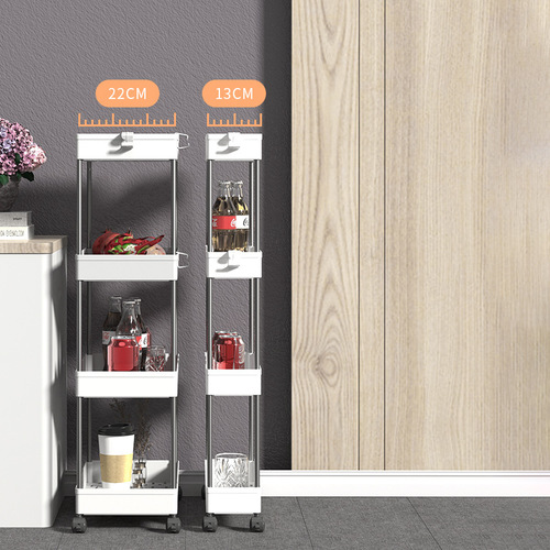 Bathroom rack floor-standing multi-layer toilet bathroom toilet gap trolley storage rack kitchen gap rack