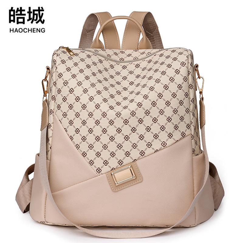 Bolsos para mujer 2024 nueva moda color de contraste para mujer mochila de viaje multifuncional de gran capacidad casual