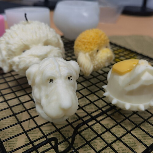 Sanxin Teddy Dog Head Candle Silicone Mold DIY Animal Scented Candle Chocolate Dog Pinch Mold