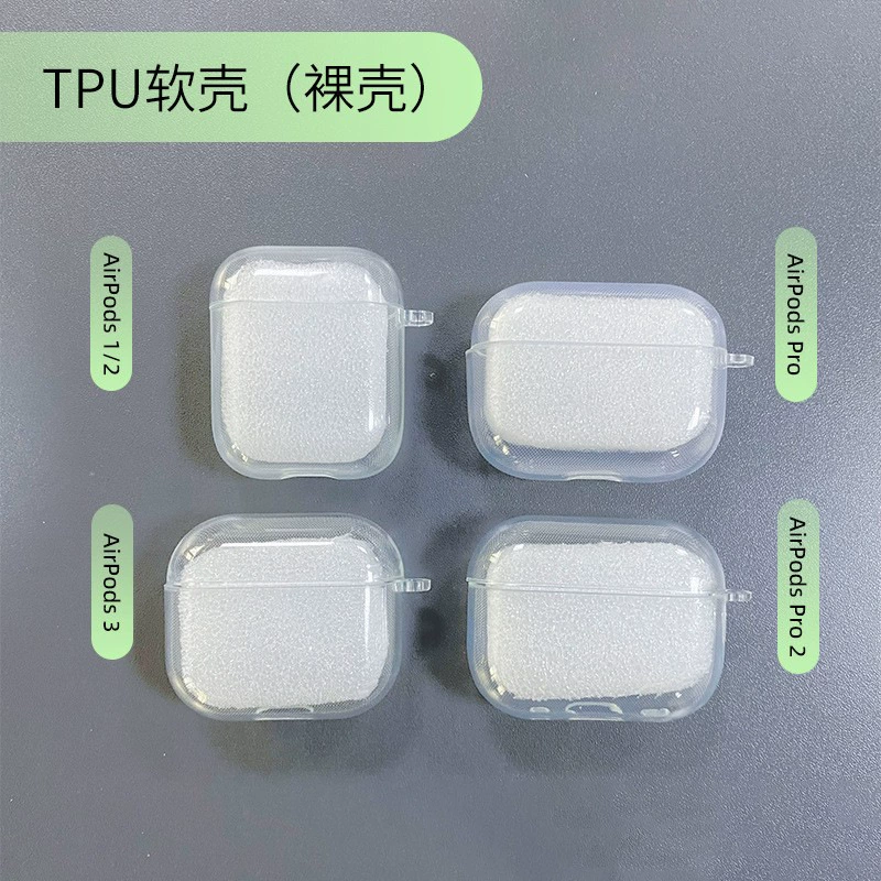 Защитный чехол (Apple AirPods Pro2) прозрачный TPU/PC жесткая оболочка — совместим с беспроводной зарядкой