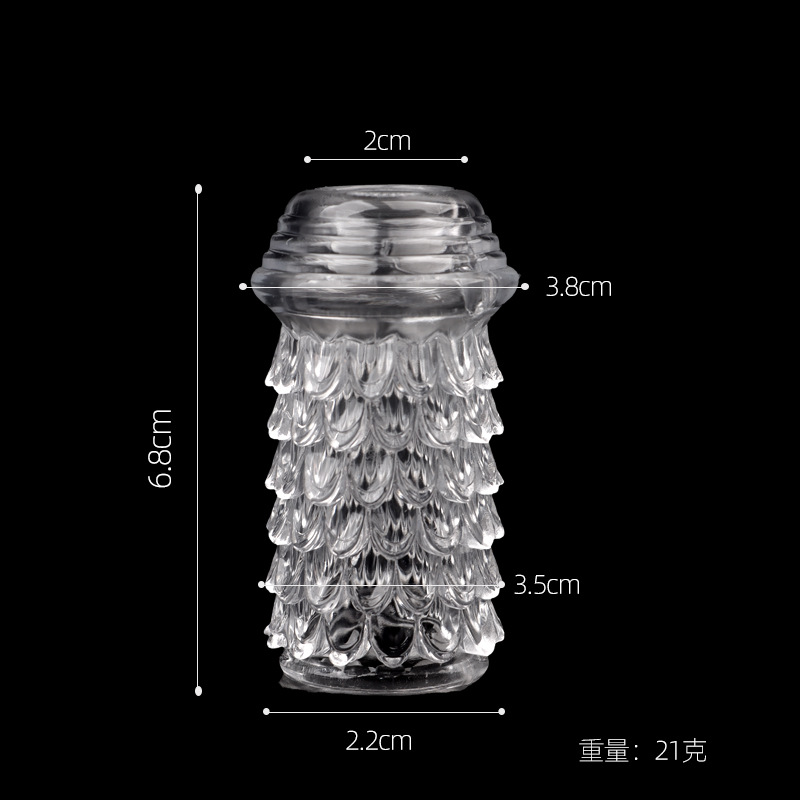Spiked Textured Locking Condom Sleeve, TPE Reusable Extender, Fire Dragon Design — detail image 4