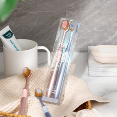 日式成人寬薄細軟毛牙刷家用2支裝情侶牙刷軟毛高級牙刷批發廠家