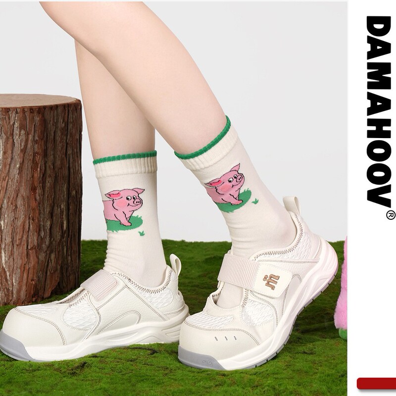 Damahoov Original Pink Piggy Series Cartoon Trendy Socks Cotton Socks Cute Illustrations Interesting Socks Pure Color Socks Damahoov Original Pink Piggy Series Cartoon Trendy Socks Cotton Socks Cute Illustrations Interesting Socks Pure Color Socks