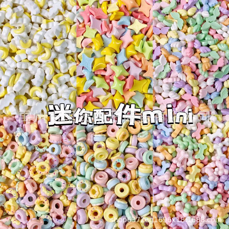 Mini Angel Cloud Donut Accessories Cream Glue diy Mobile Phone Case Material Kidsren's Hairpin Water Cup Decoration