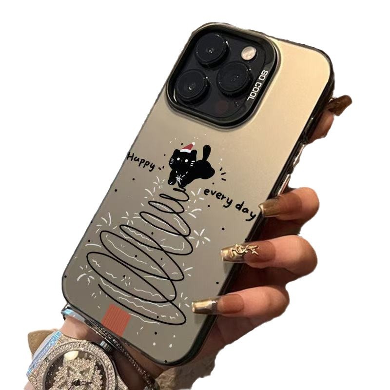 Nuevo gato Navidad para iphone16 funda para teléfono móvil Apple 15promax/14 anti-caída 13pro1 2/11x
