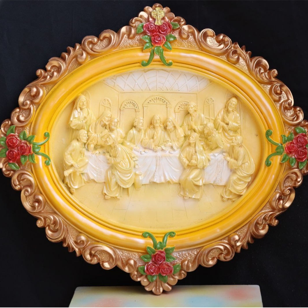 50 * 58cm Colgante de cena apostólica, estatuas de la iglesia, decoración de estatuas de la casa, personajes principales, sala de estar