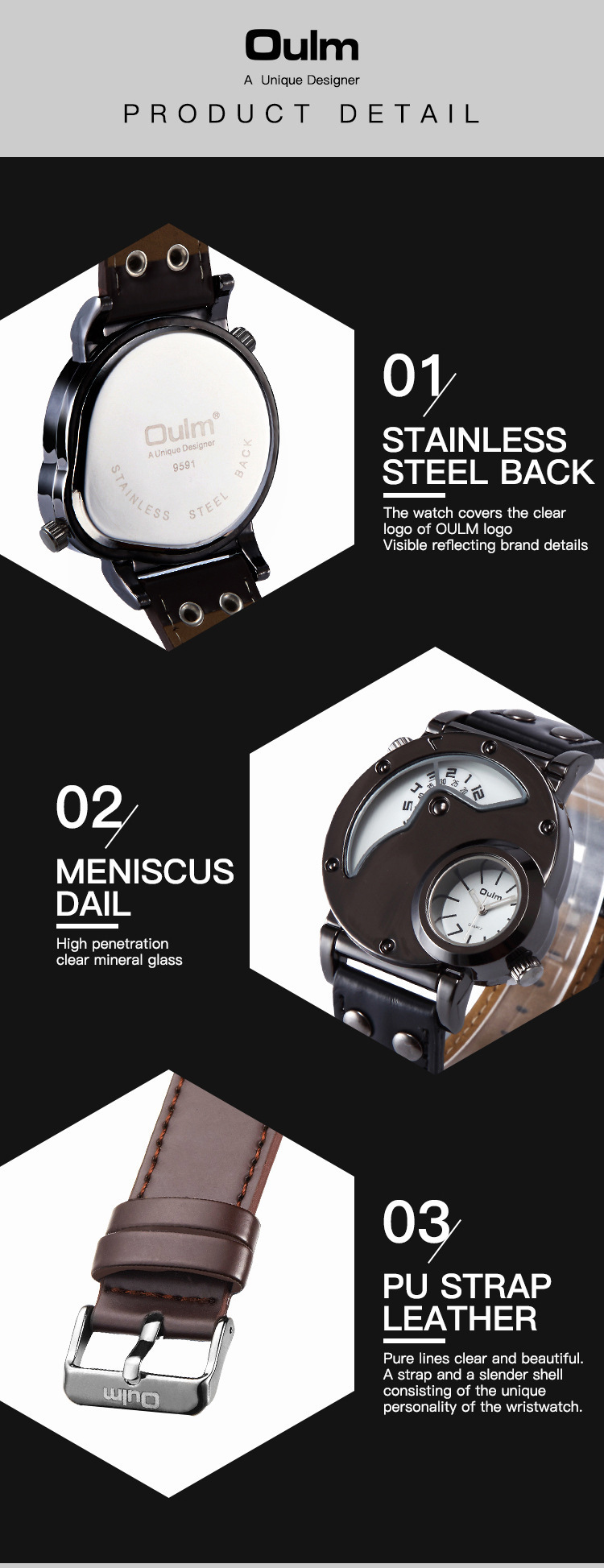 110g Weight Coated Glass Mirror Material Genuine Leather Strap Material Watch Classification Pointer Display Type Buckle Buckle Style Round Dial Shape Holiday, Street Occasion Electronic Movement Solid Color Pattern All Seasons Season Men's Gender Retro, Streetwear Style Retro Streetwear Solid Color Buckle Electronic Watch 2