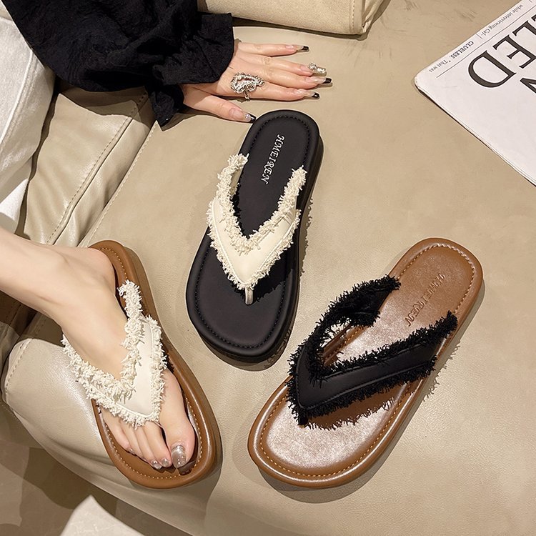 Women's Flip-Flops Summer New Flat High-End Outdoor Beach Shoes Soft Sole Casual Versatile European And American Style_vogvips.com