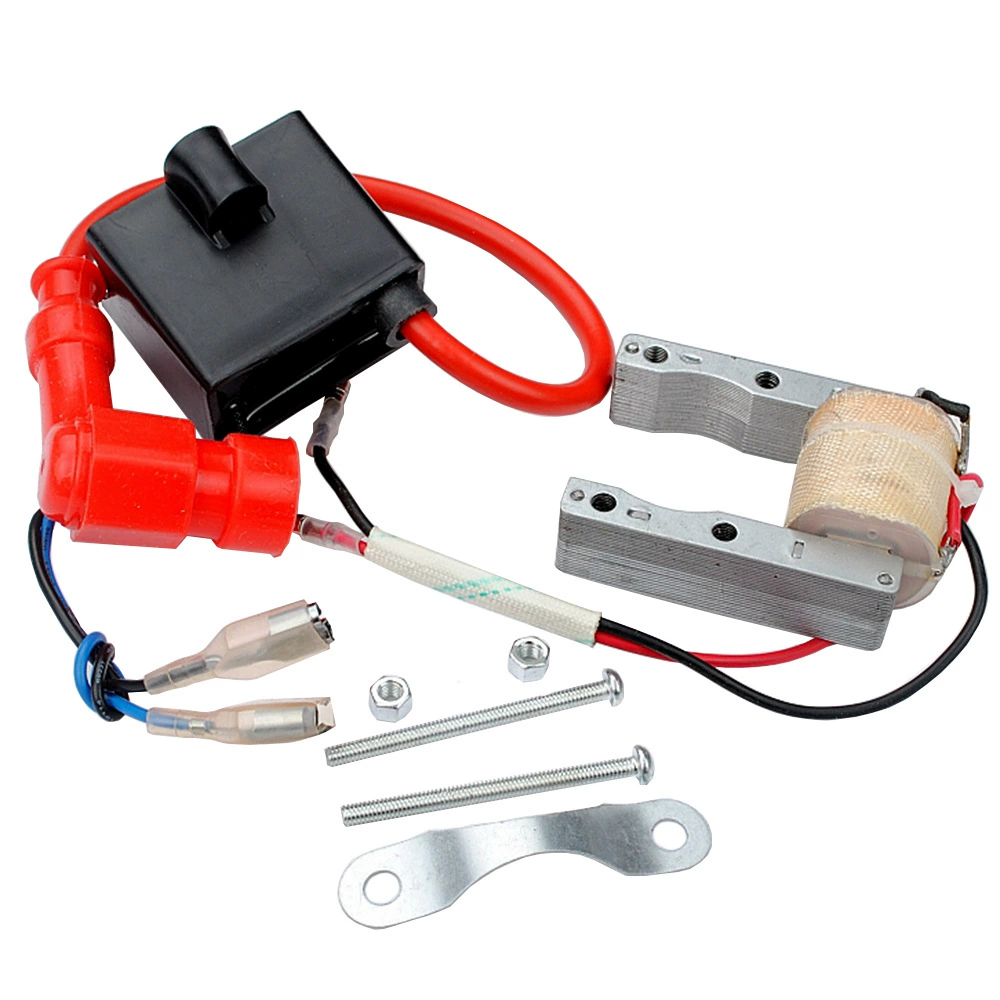 Модифицированная катушка зажигания бензинового двигателя велосипедного двигателя + комплект высокого напряжения 47-80CC 2-тактная распределительная катушка