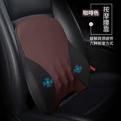 Pillow, Car Sleeping Artifact — Waist support - massage-model-single-lumbar-support-brown