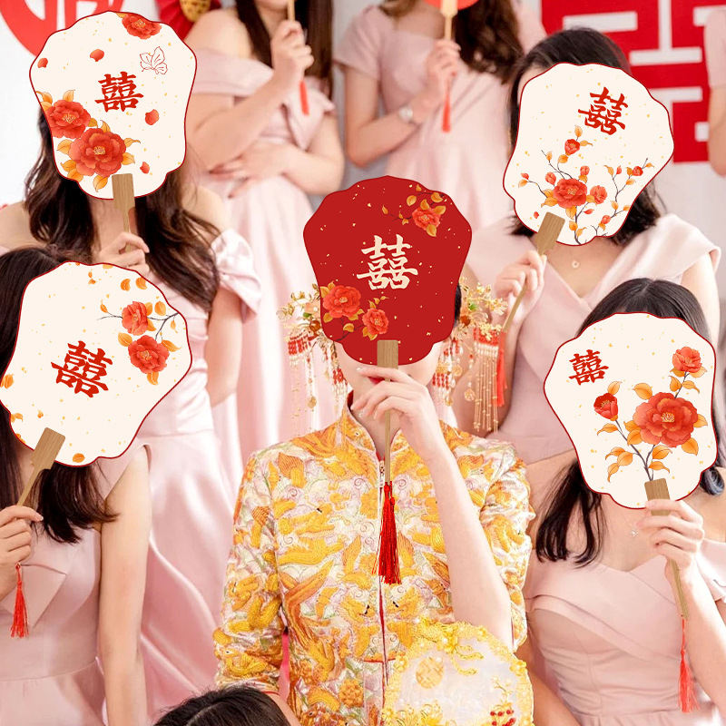 【5 piezas】Juego de abanicos de estilo chino