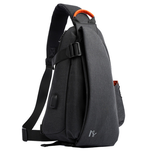 Korean style trendy chest bag men's shoulder bag men's crossbody bag water-repellent Oxford cloth men's casual small backpack