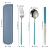 Set, spoon, fork, chopsticks, box, 4 piece set