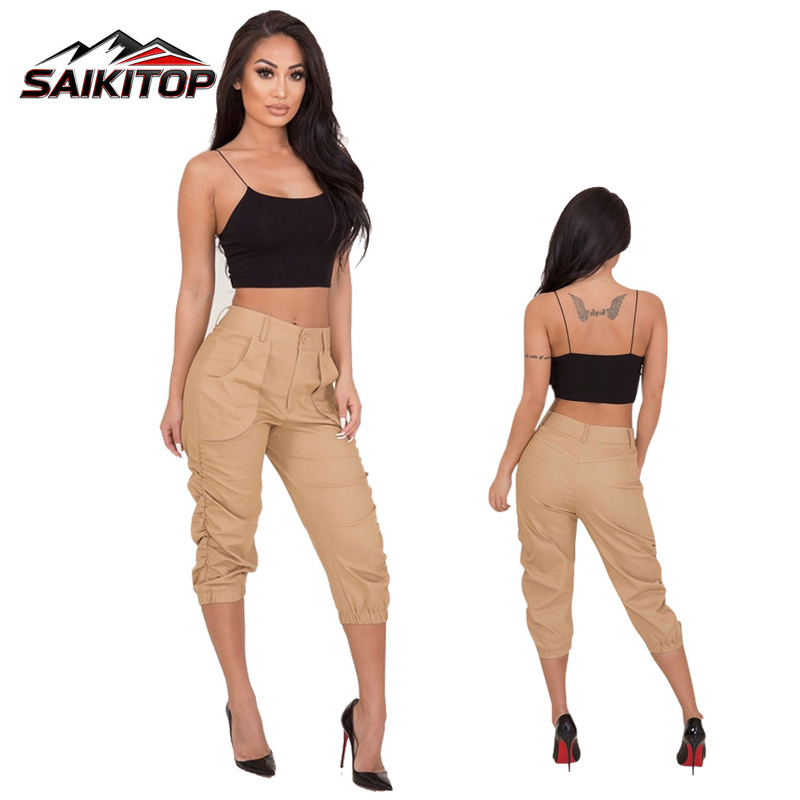 2026 Summer New Style Aliexpress European and American Popular Women's Casual Cropped Pants Workwear Harem Pants Jogger Sweatpants