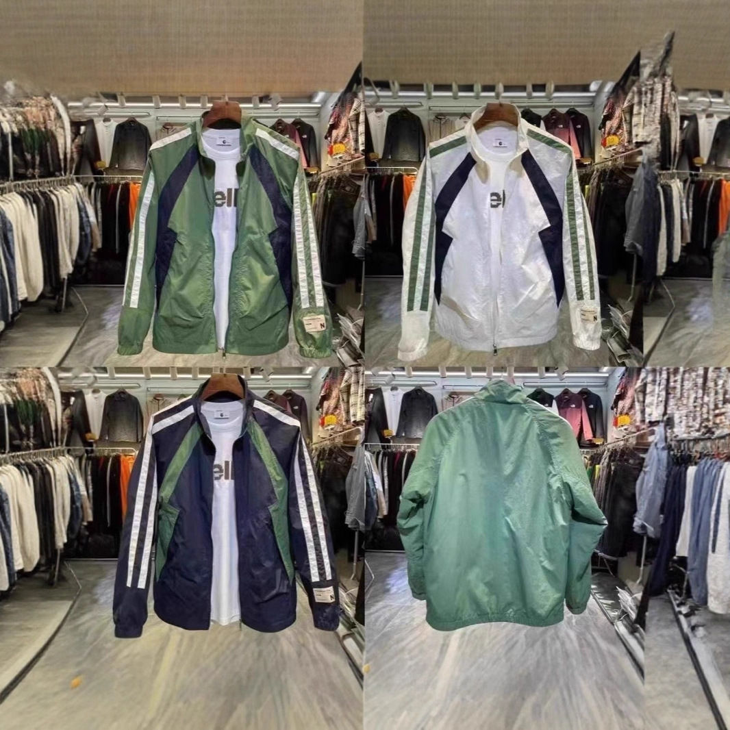 2026 Spring/Summer New Trendy Men's Stand Collar Thin Jacket Hong Kong Style Sporty Color-Block Design Sun Protection Jacket Top