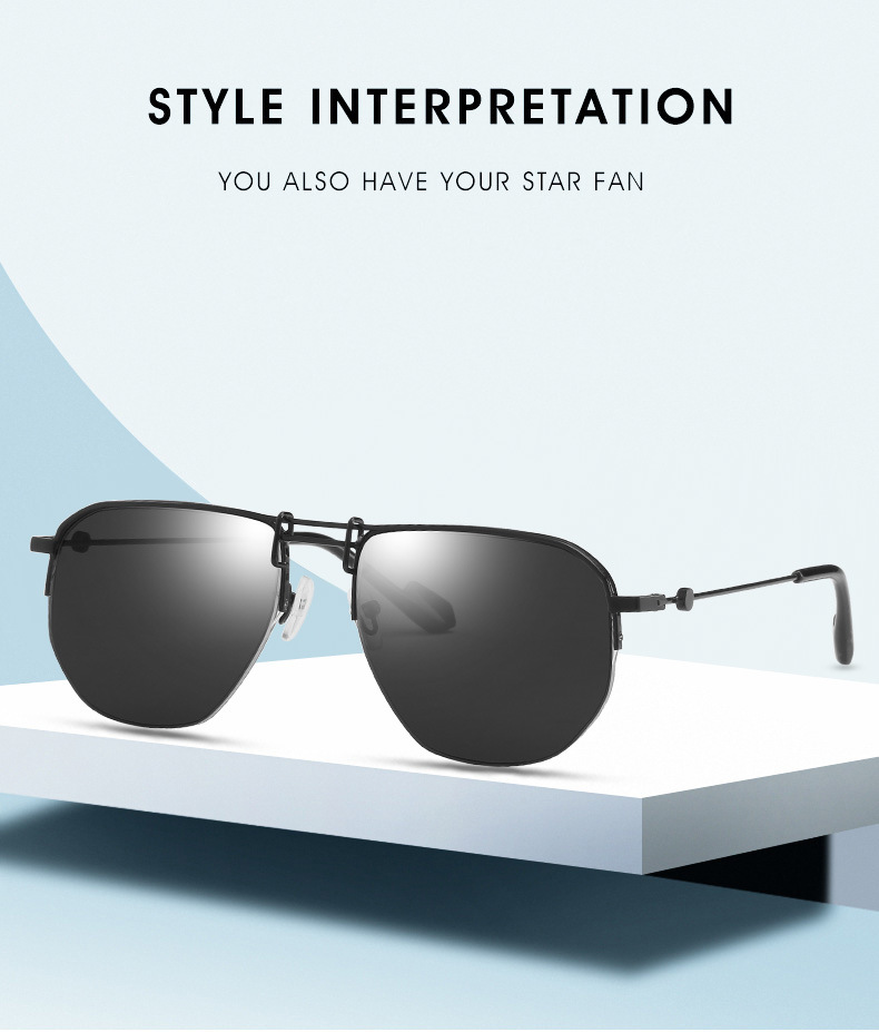 45g Weight Half Frame Glasses Structure Sunglasses, Glasses Classification Ac, UV400 Protection Lens Material Polygon Glasses Style Casual Exaggerated Solid Color Ac UV400 Protection Polygon Half Frame Women's Sunglasses
