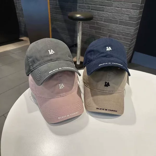 In-Stock Spring Thin Small Letter Embroidery Baseball Cap Unisex Fashion Casual Versatile Simple Trendy Baseball Cap