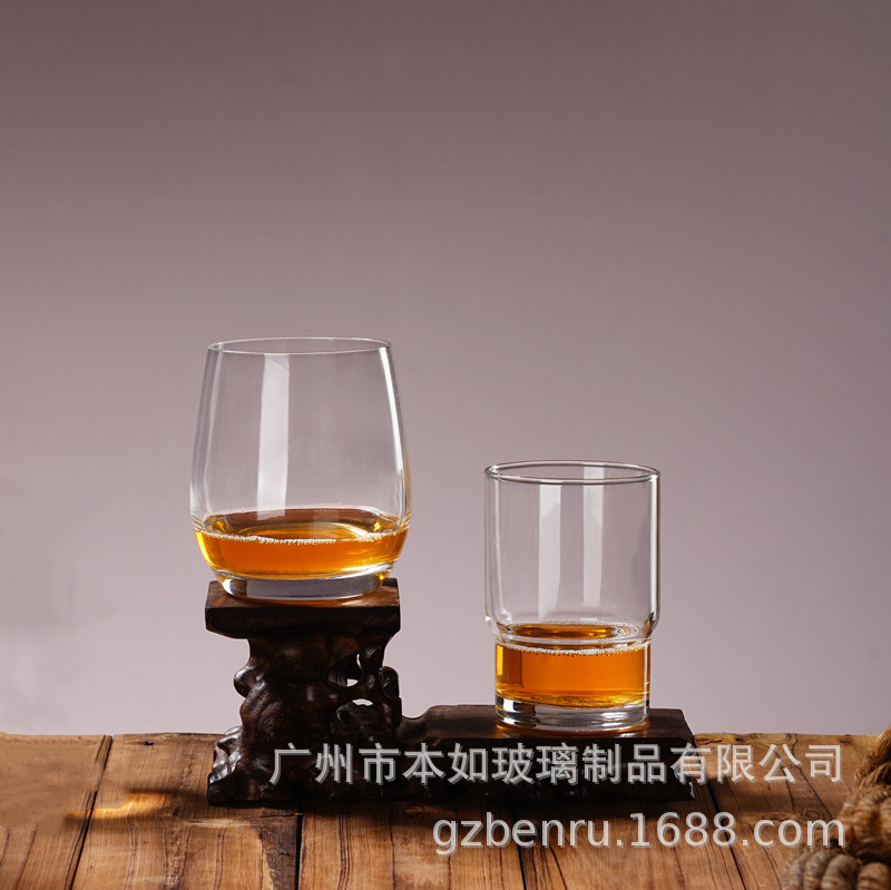 Taza de huevo cónica trapezoidal taza de cristal taza de whisky taza de vino de color galvanizado taza de té de leche